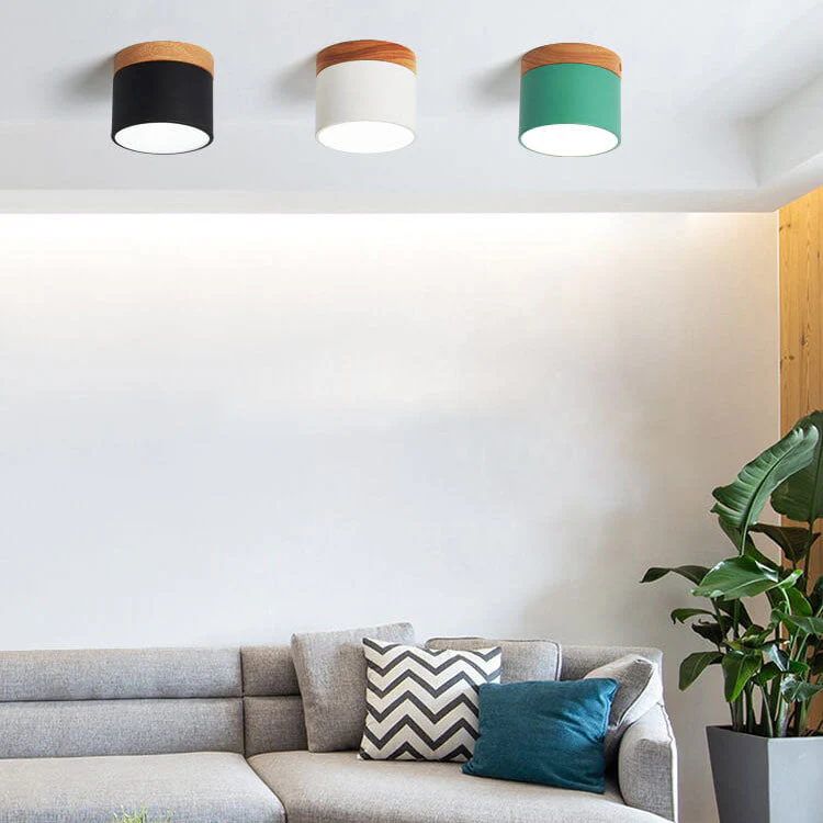 Skandynawska Macaronowa Jednolita Kolorowa Lampa LED na Sufit