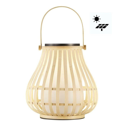 Portable Solar-Powered Bamboo Lamp