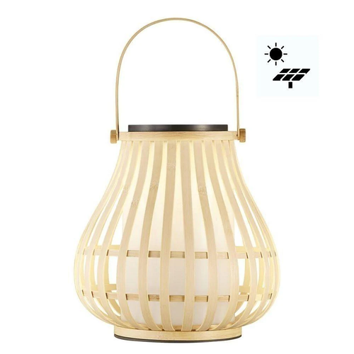 Portable Solar-Powered Bamboo Lamp