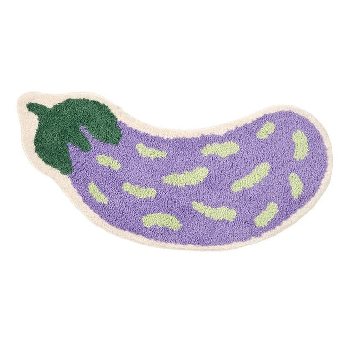 Antypoślizgowa mata łazienkowa z wzorem Banana & Bakłażana