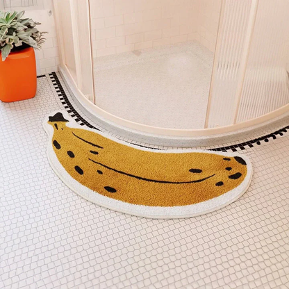 Antypoślizgowa mata łazienkowa z wzorem Banana & Bakłażana