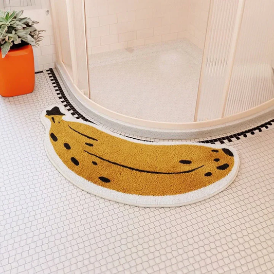 Antypoślizgowa mata łazienkowa z wzorem Banana & Bakłażana