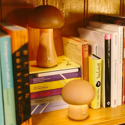 Lampa Timber Mushie z bukového dřeva