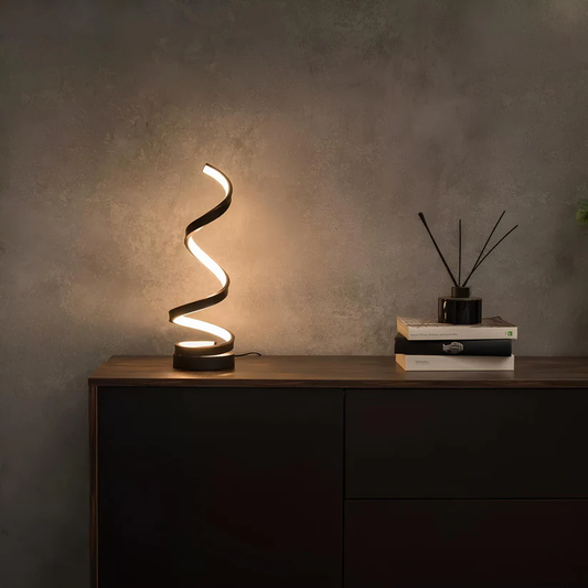 Spiralna lampa stołowa