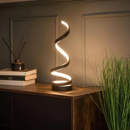 Spiralna lampa stołowa