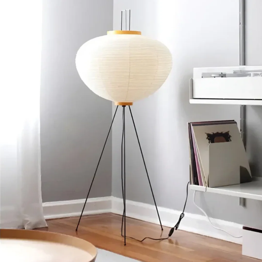 Lampa Stojąca Wabi-Sabi z Papieru Ryżowego
