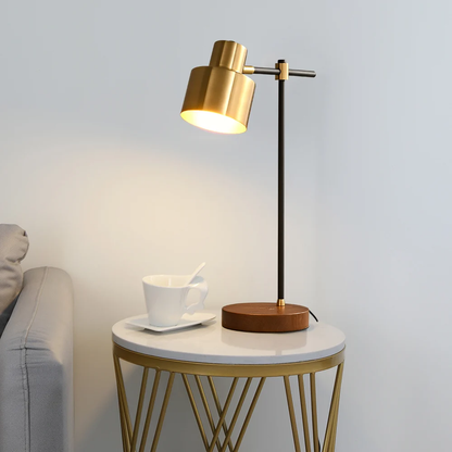 Nowoczesna lampa stołowa z bezprzewodową ładowarką USB