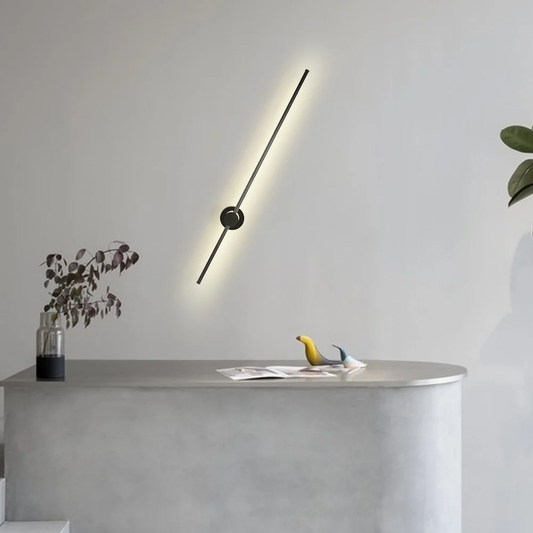 Nowoczesna czarna lampa kinkietowa LED