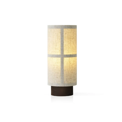 Materiałowo Drewniana Lampa Stołowa