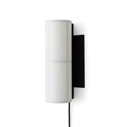 Materiałowo Drewniana Lampa Ścienna